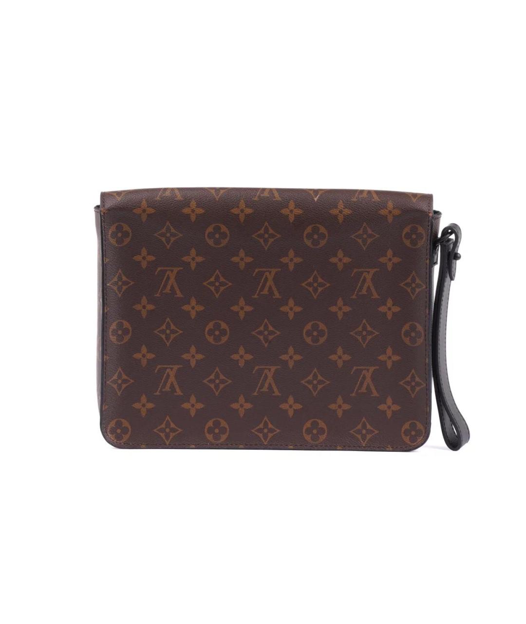 LOUIS VUITTON Коричневая кожаная барсетка, фото 3