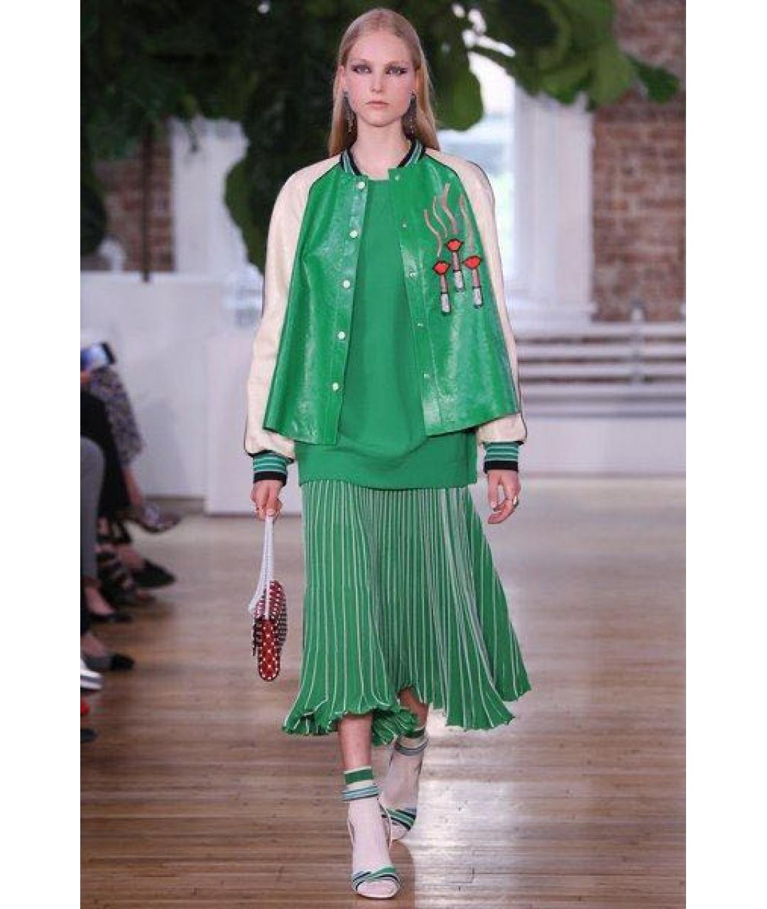 VALENTINO Зеленая вискозная юбка миди, фото 5