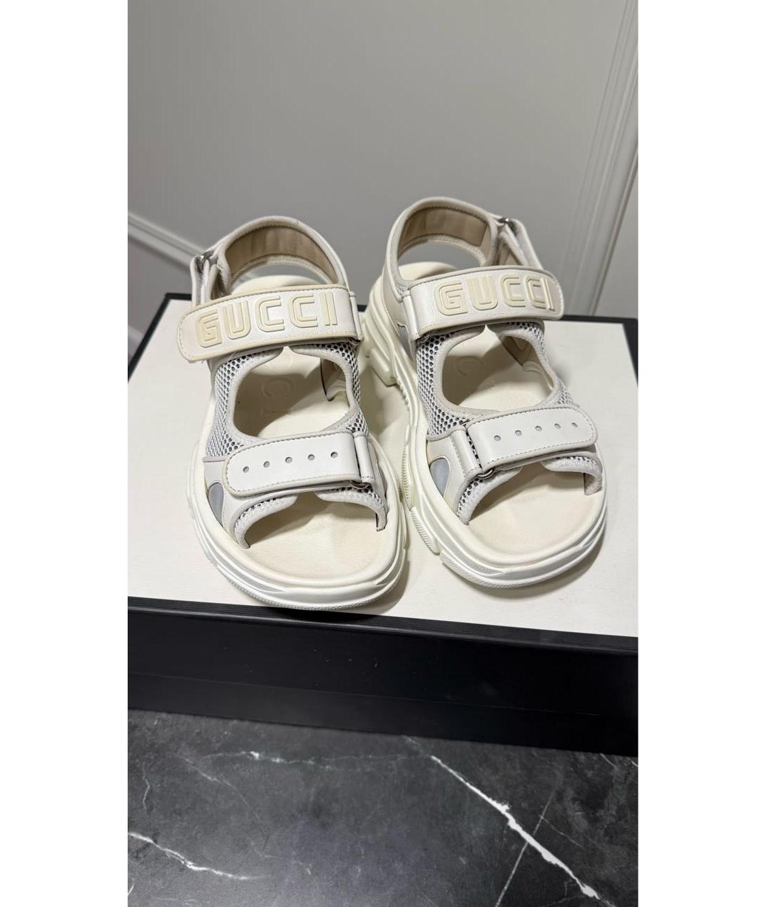 GUCCI Белые сандалии, фото 3