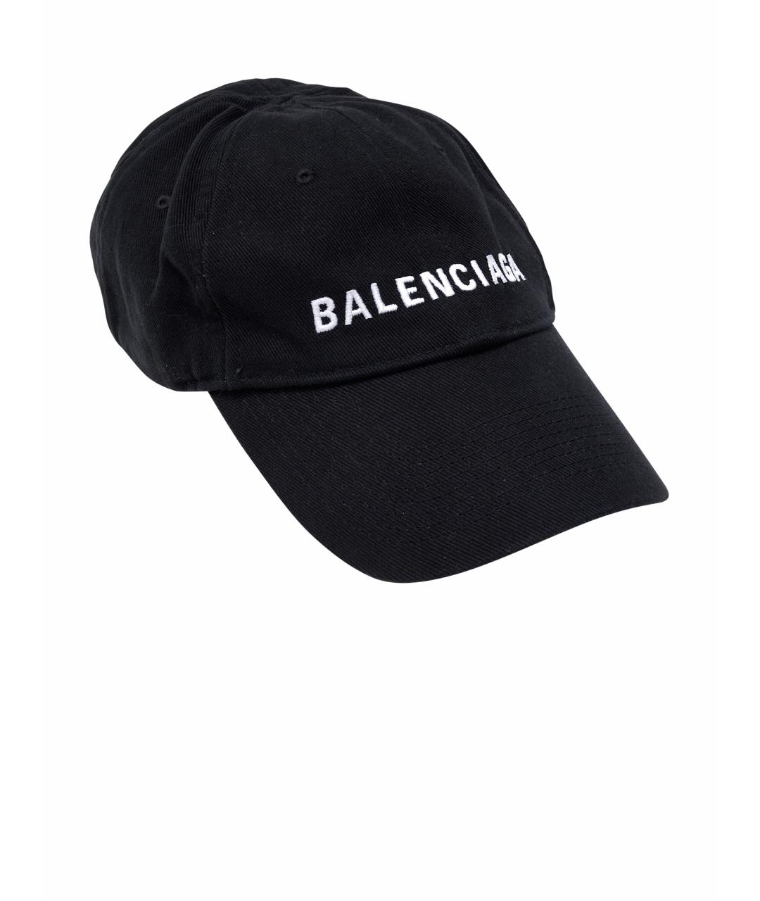 BALENCIAGA Черная хлопковая кепка/бейсболка, фото 1