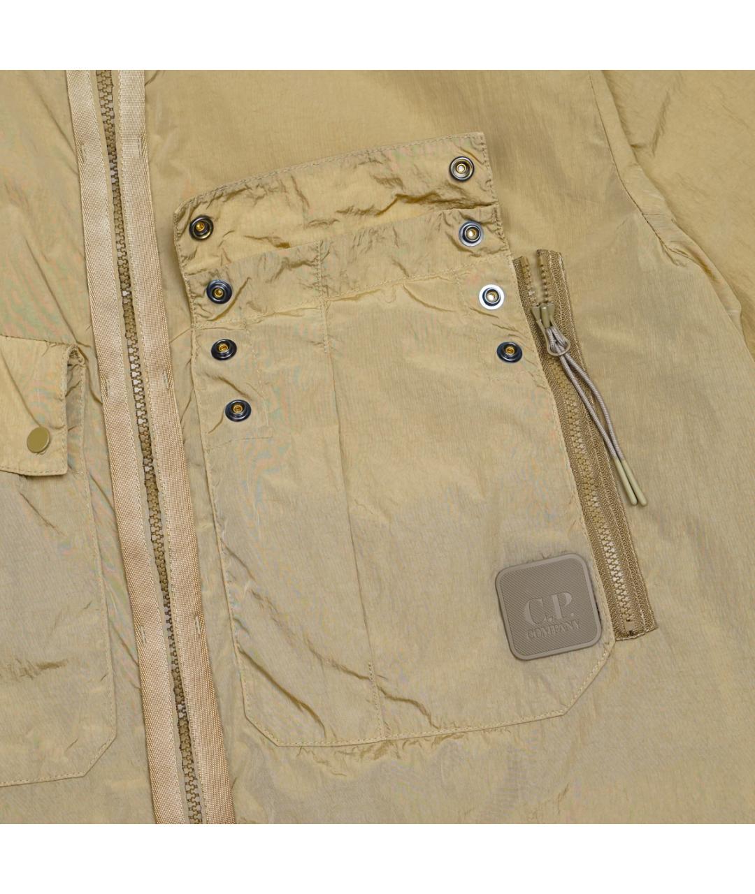 CP COMPANY Бежевая полиамидовая куртка, фото 4