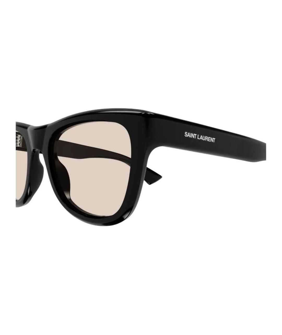 SAINT LAURENT Черные пластиковые солнцезащитные очки, фото 3