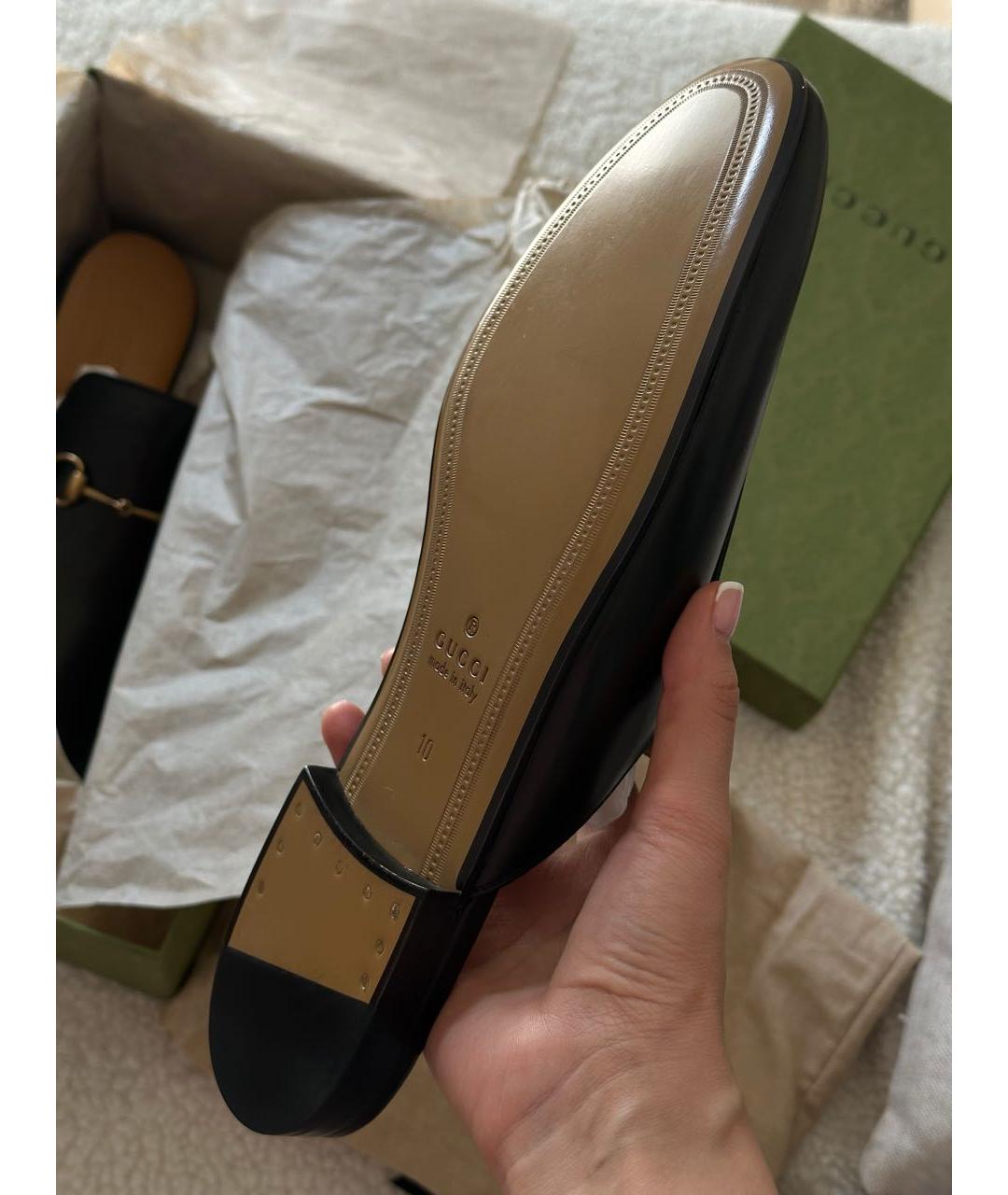 GUCCI Черные кожаные лоферы, фото 3
