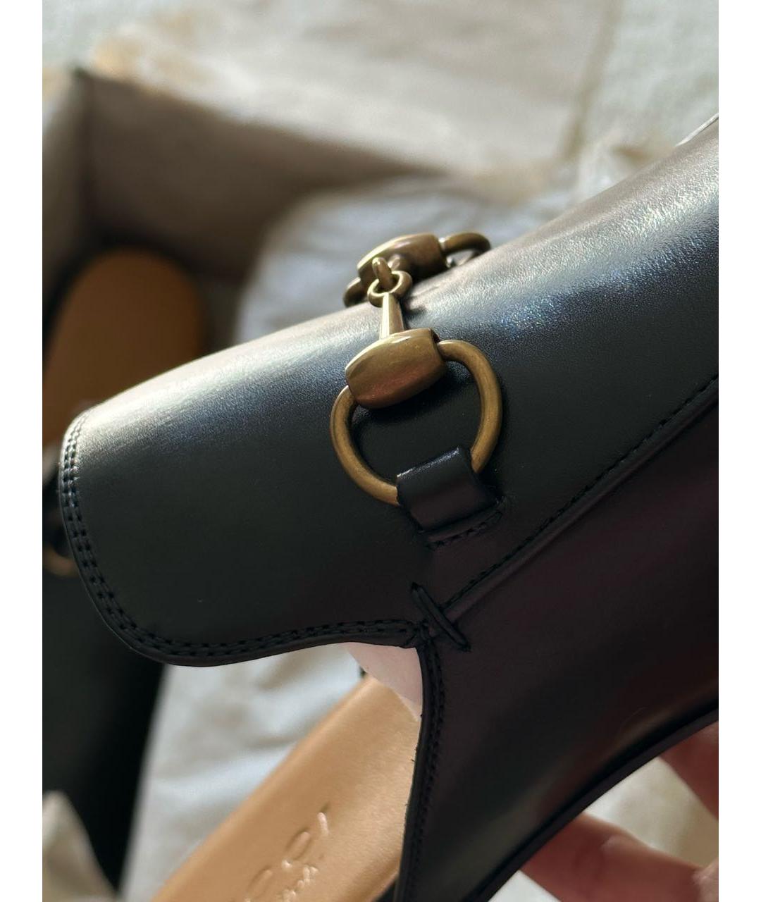 GUCCI Черные кожаные лоферы, фото 4