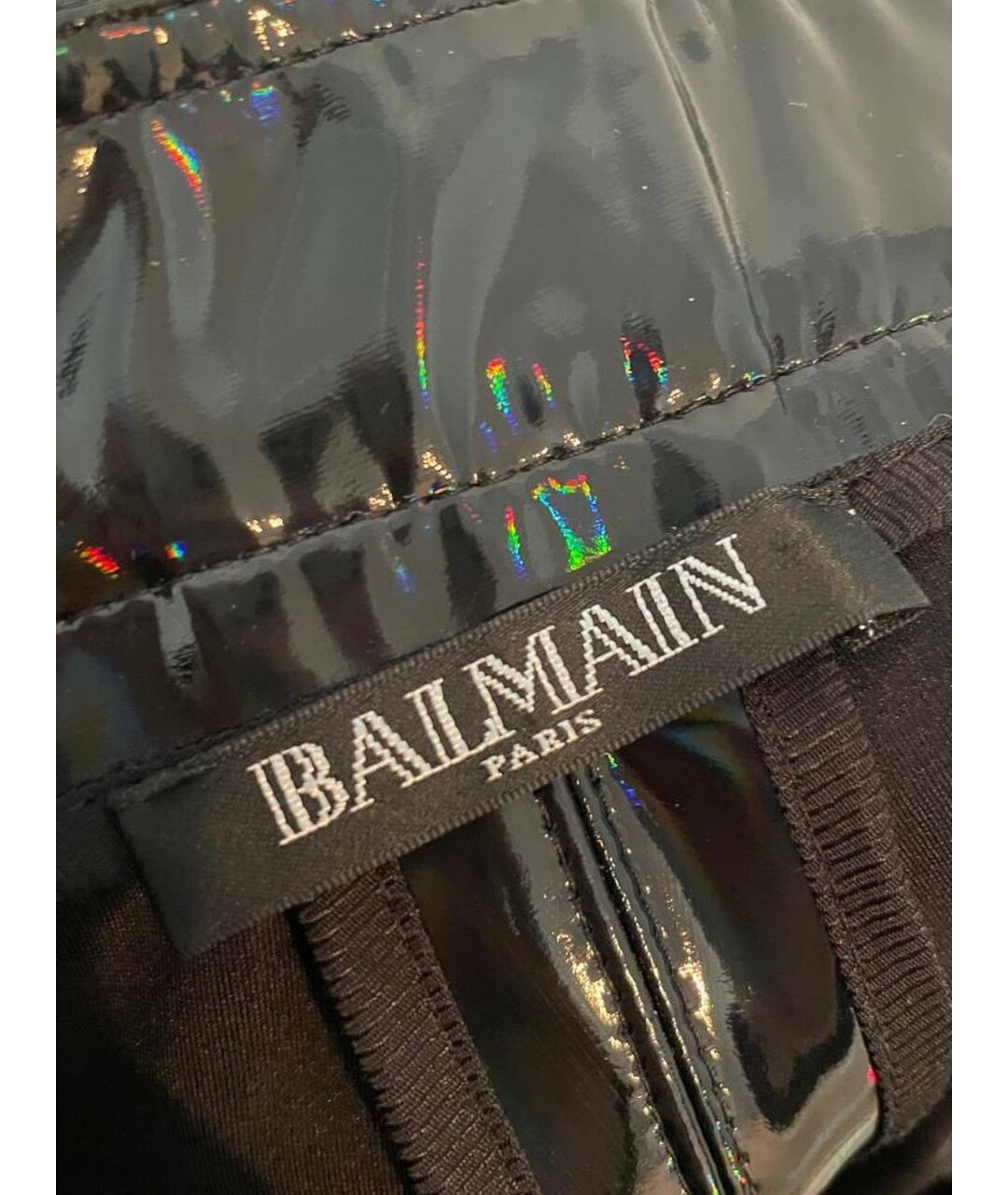 BALMAIN Черные полиамидовые прямые брюки, фото 4