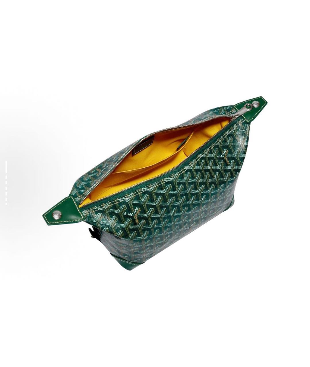 GOYARD Зеленая кожаная косметичка, фото 3