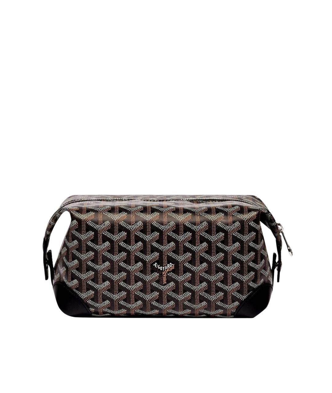 GOYARD Коричневая кожаная косметичка, фото 1