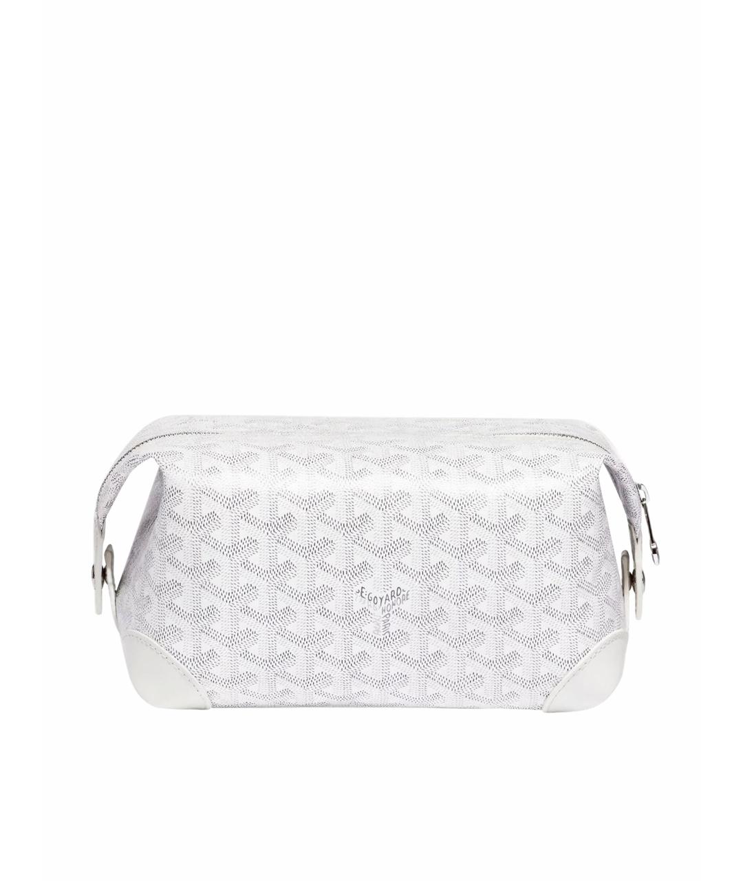 GOYARD Белая кожаная косметичка, фото 1