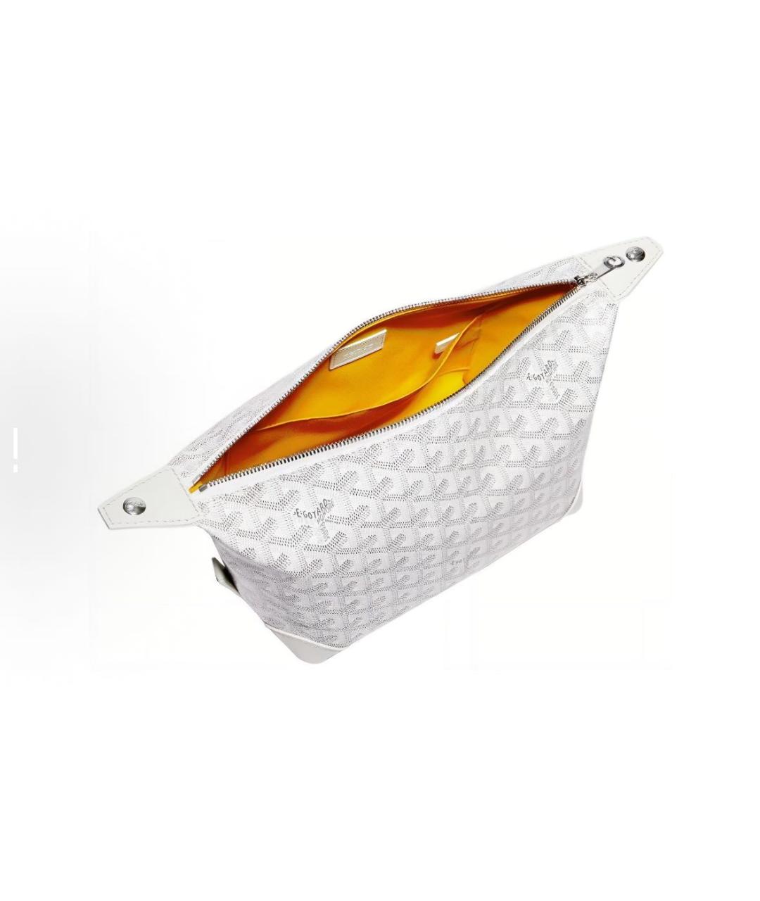 GOYARD Белая кожаная косметичка, фото 3
