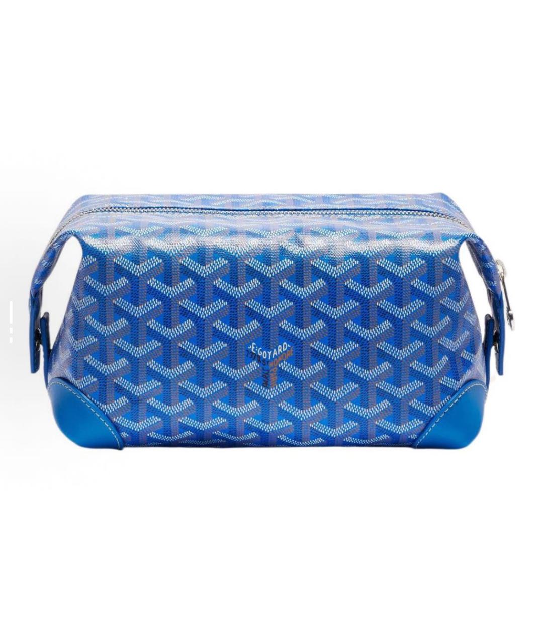 GOYARD Синяя кожаная косметичка, фото 4
