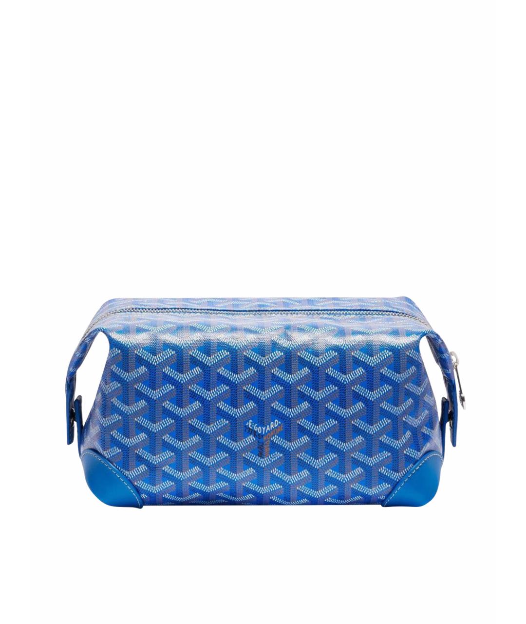 GOYARD Синяя кожаная косметичка, фото 1