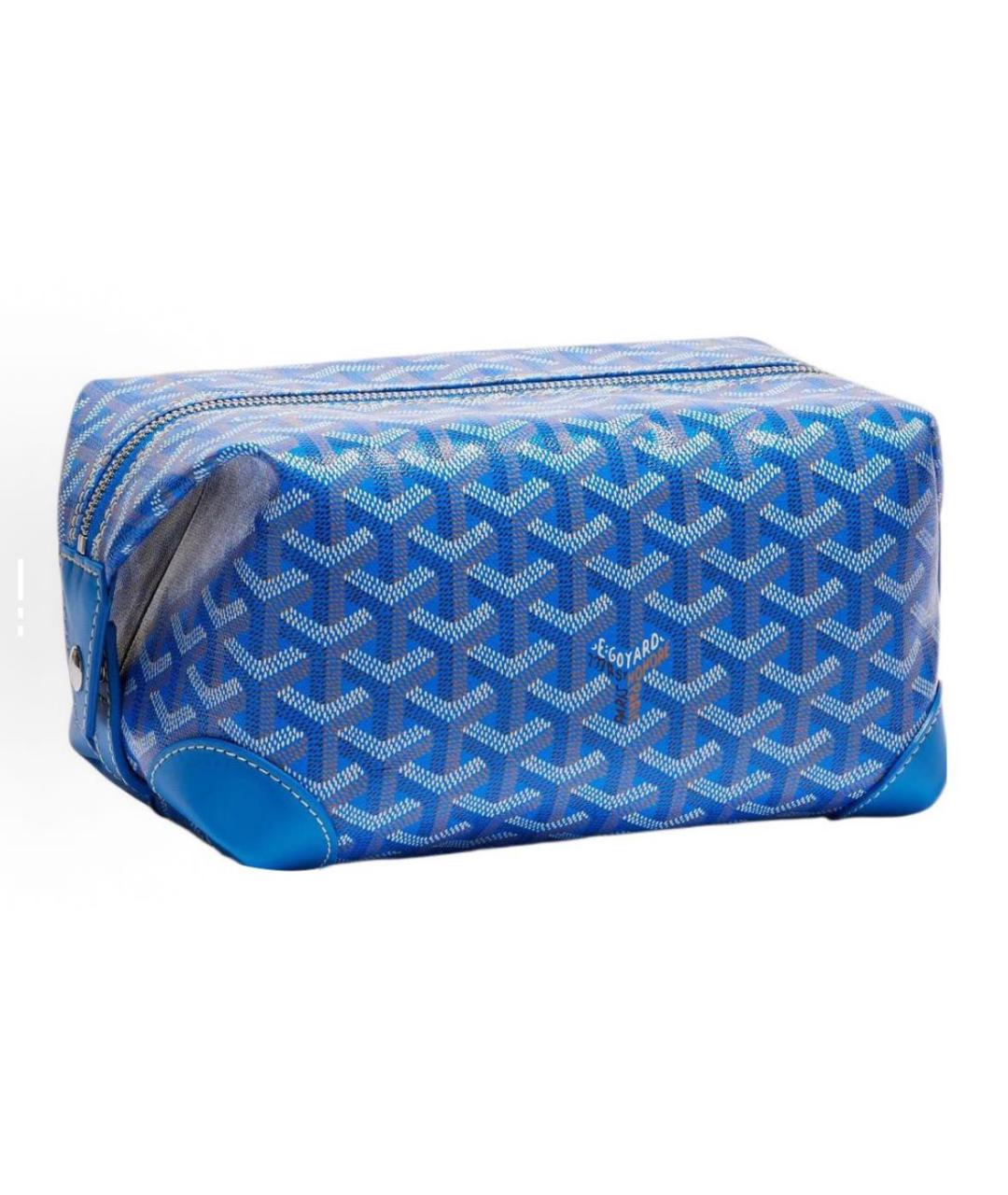 GOYARD Синяя кожаная косметичка, фото 2