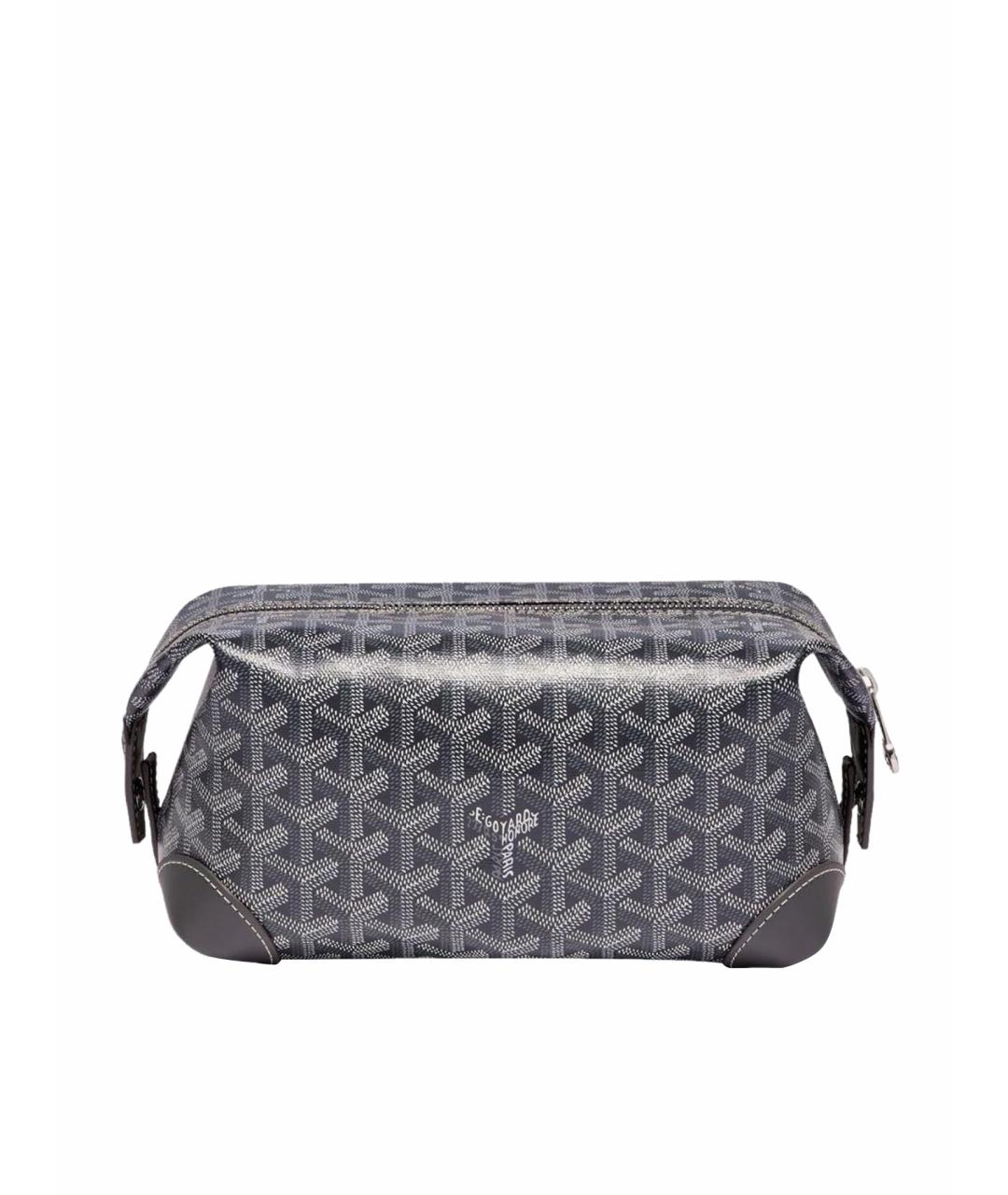 GOYARD Антрацитовая кожаная косметичка, фото 1