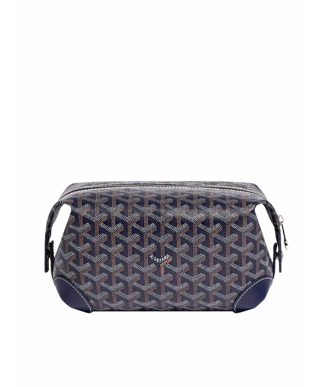 GOYARD Темно-синяя кожаная косметичка, фото 1