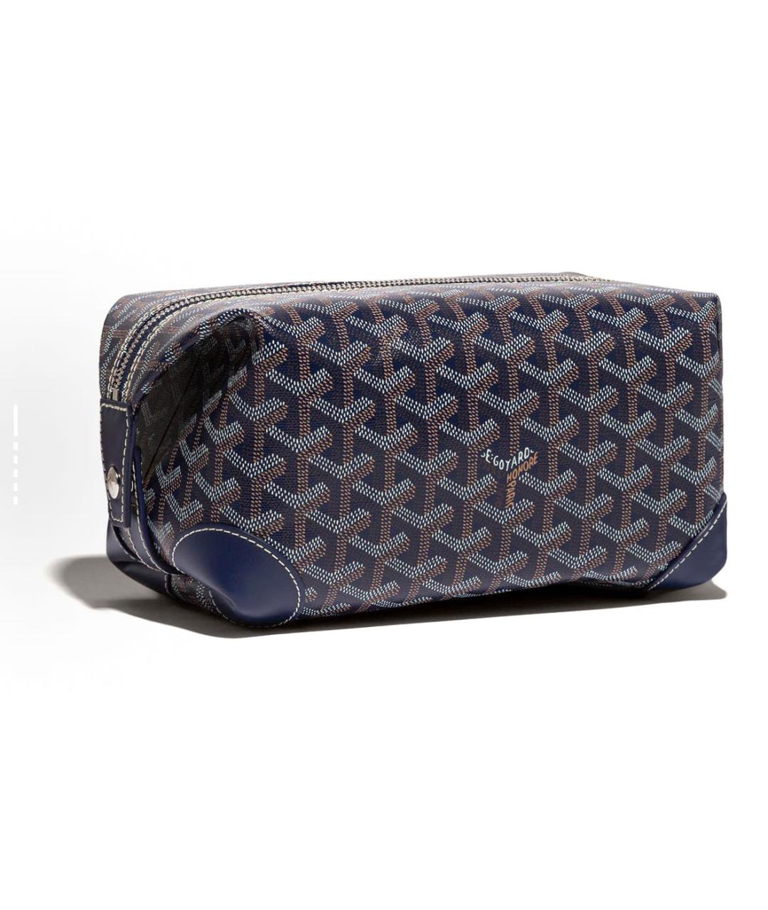 GOYARD Темно-синяя кожаная косметичка, фото 2