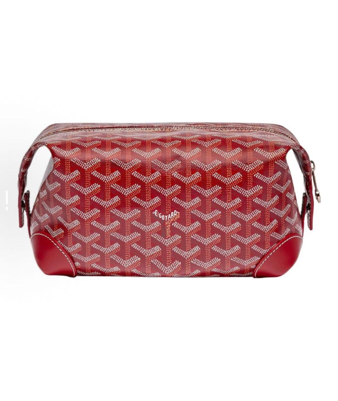 GOYARD Красная кожаная косметичка, фото 4