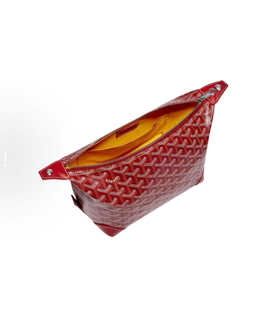GOYARD Красная кожаная косметичка, фото 3