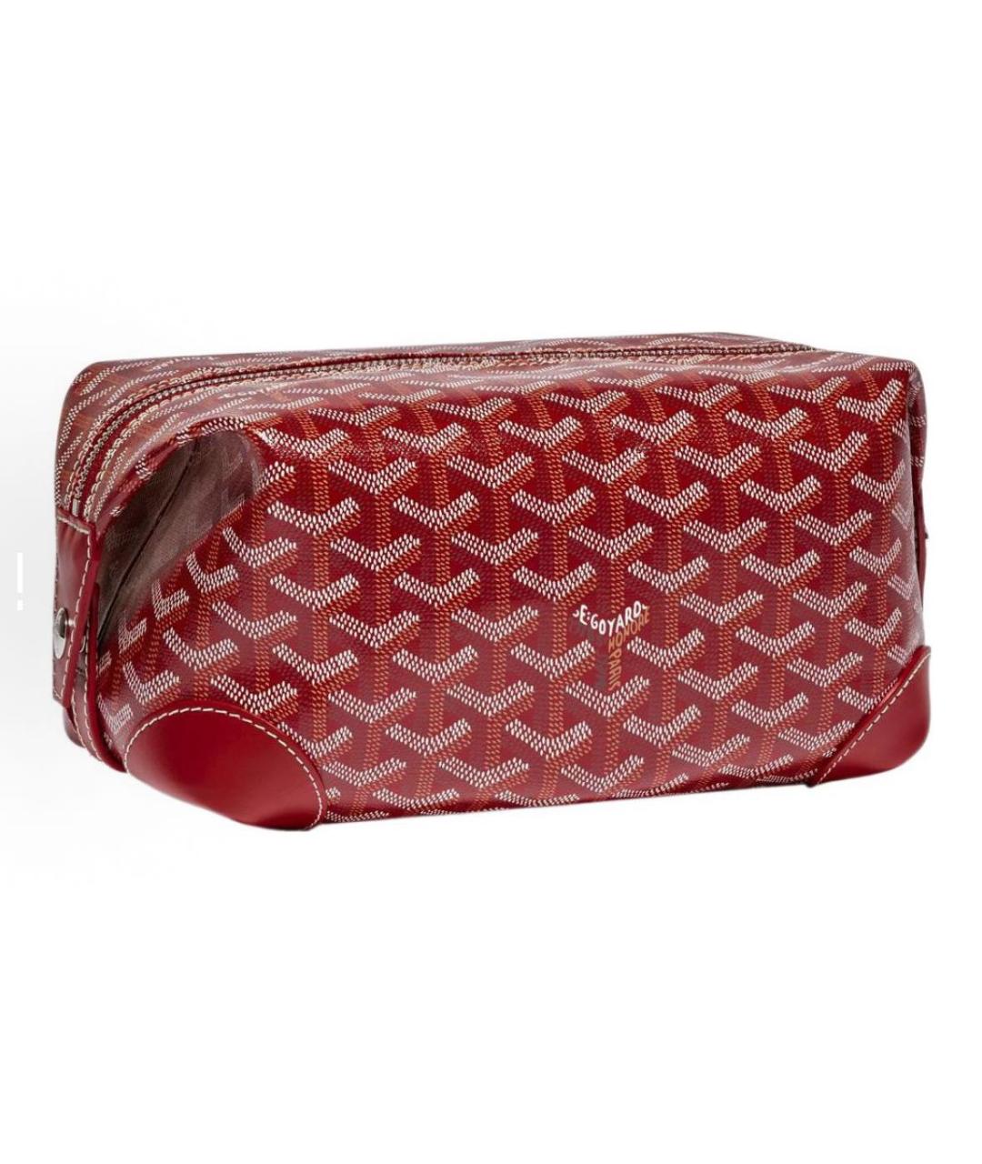 GOYARD Красная кожаная косметичка, фото 2