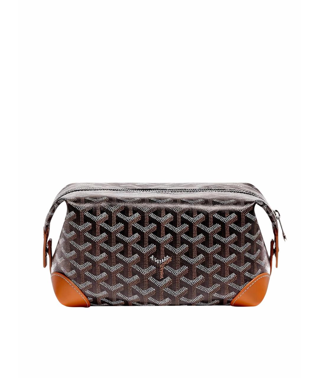 GOYARD Коричневая кожаная косметичка, фото 1