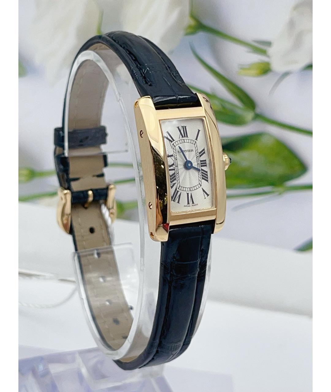 CARTIER Белые часы из желтого золота, фото 4