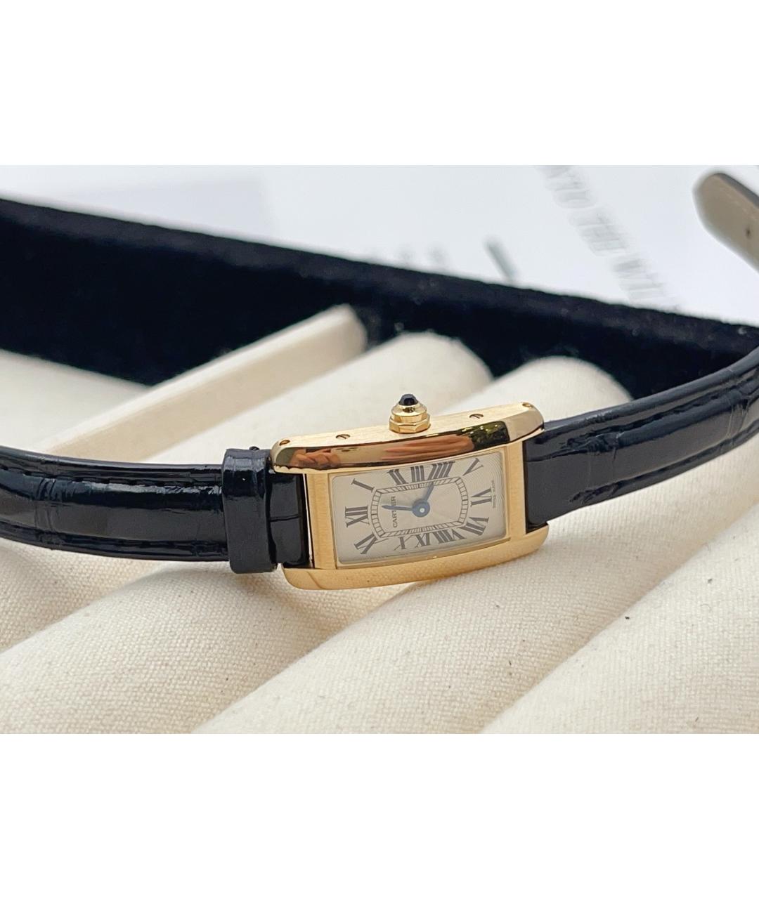 CARTIER Белые часы из желтого золота, фото 6