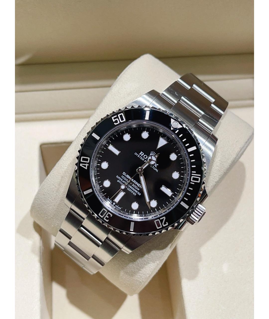ROLEX Черные стальные часы, фото 4