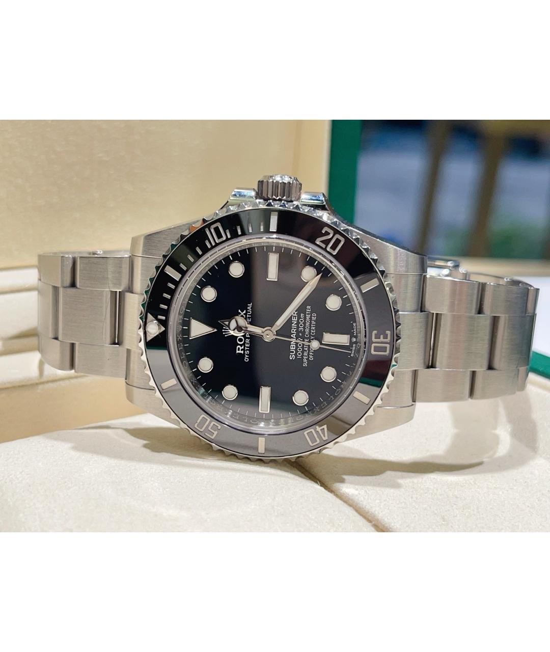 ROLEX Черные стальные часы, фото 2