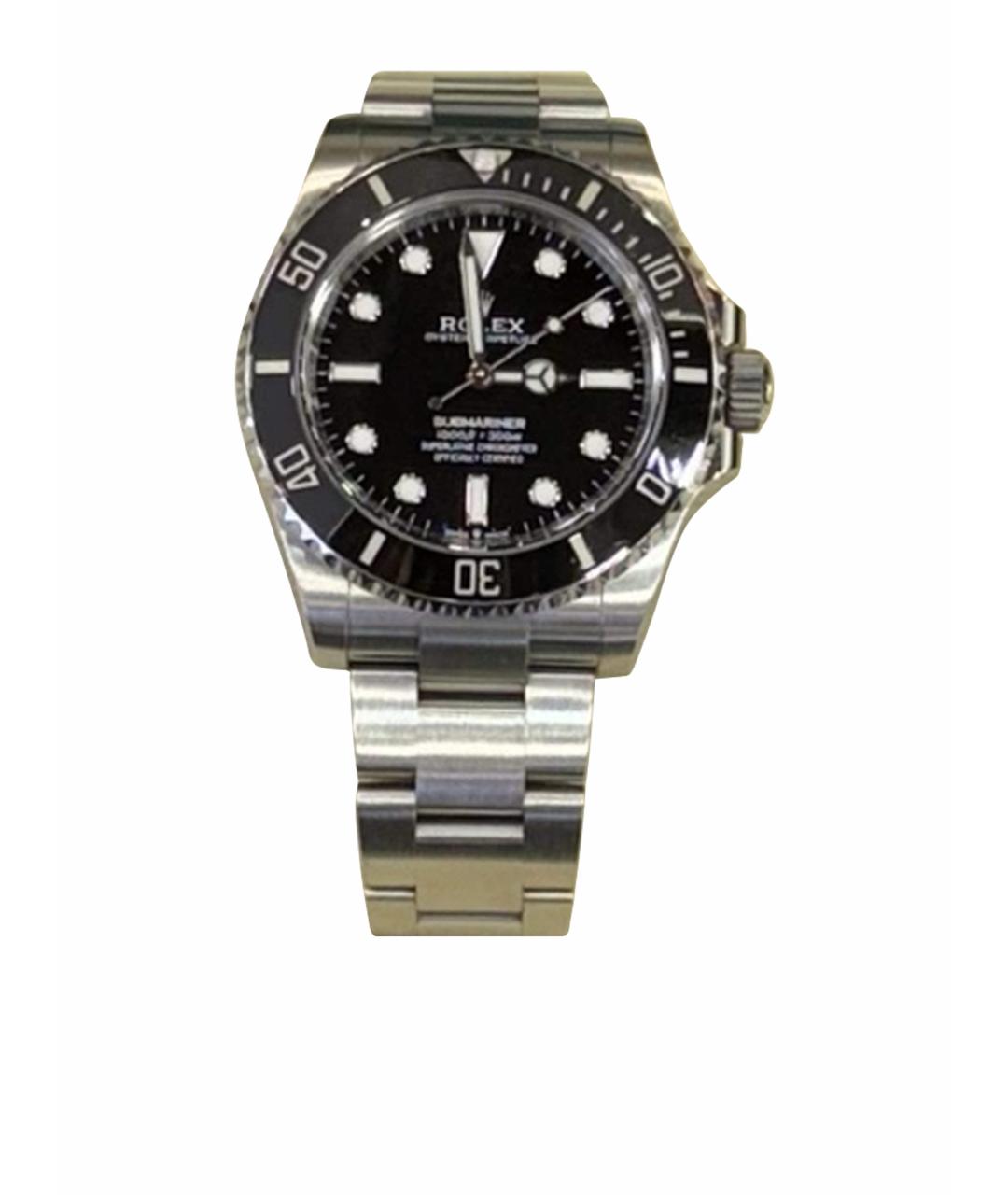 ROLEX Черные стальные часы, фото 1