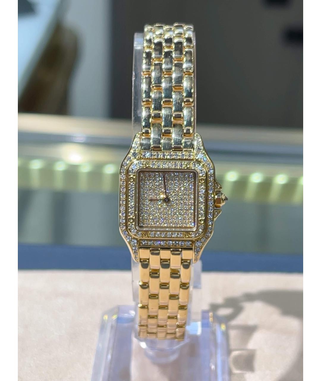 CARTIER Белые часы из желтого золота, фото 2