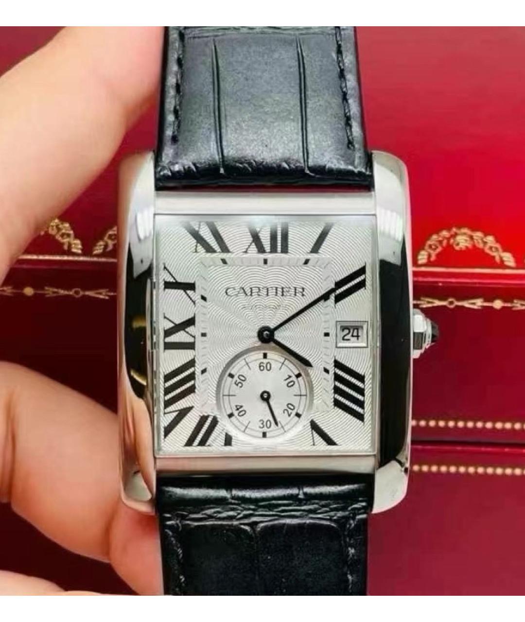 CARTIER Белые стальные часы, фото 4