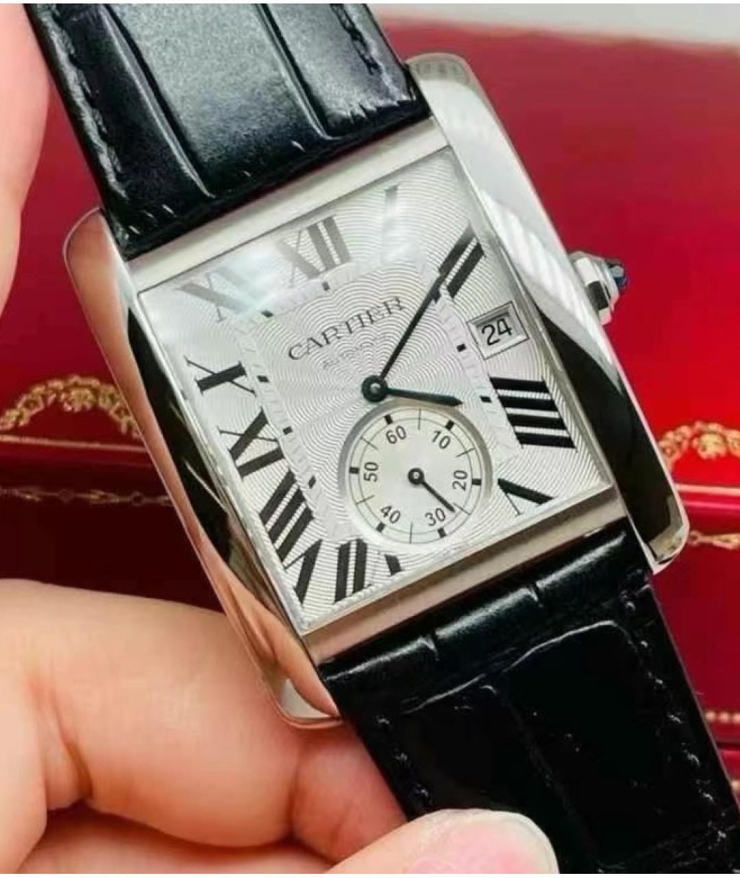 CARTIER Белые стальные часы, фото 2