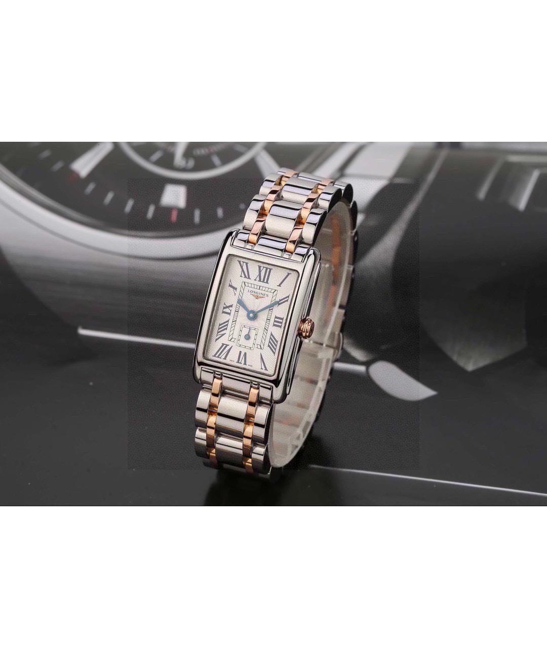 LONGINES Белые часы из розового золота, фото 2