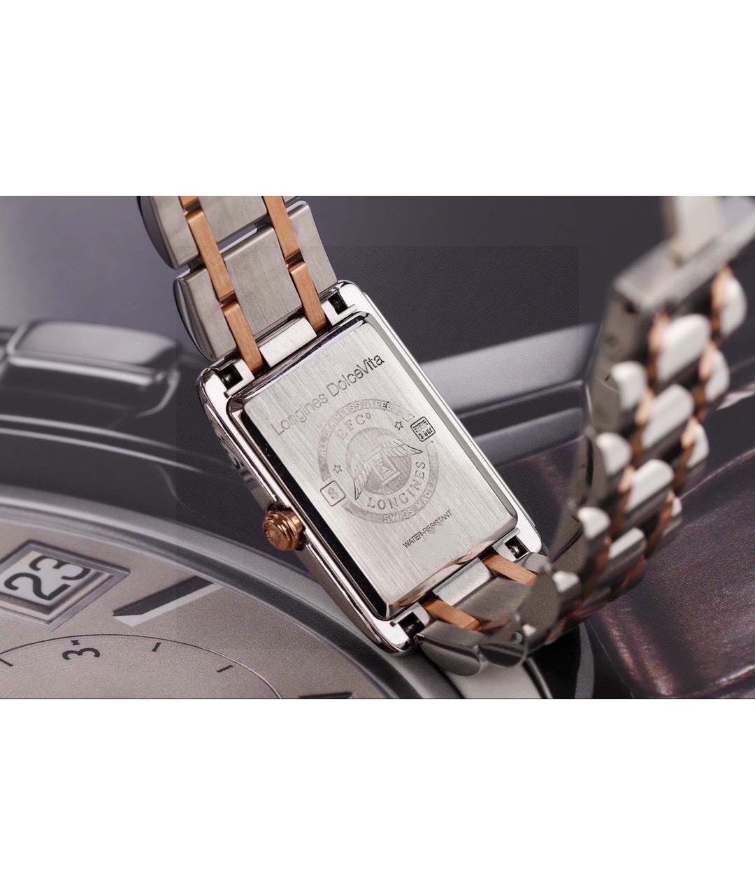 LONGINES Белые часы из розового золота, фото 6