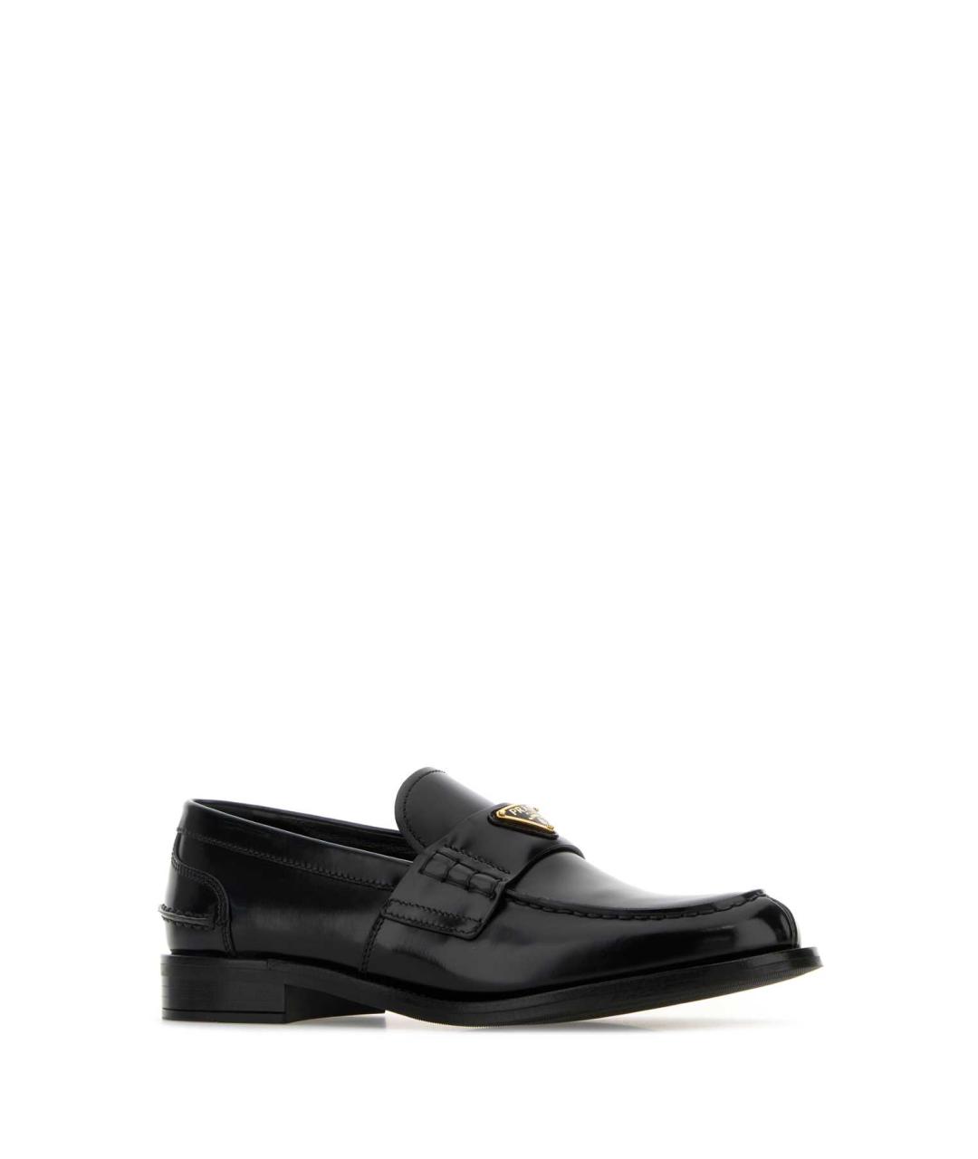 PRADA Черные кожаные лоферы, фото 2
