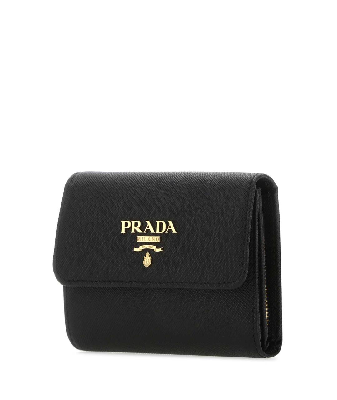 PRADA Черный кожаный кошелек, фото 2