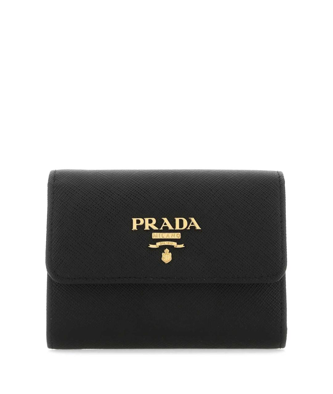 PRADA Черный кожаный кошелек, фото 1