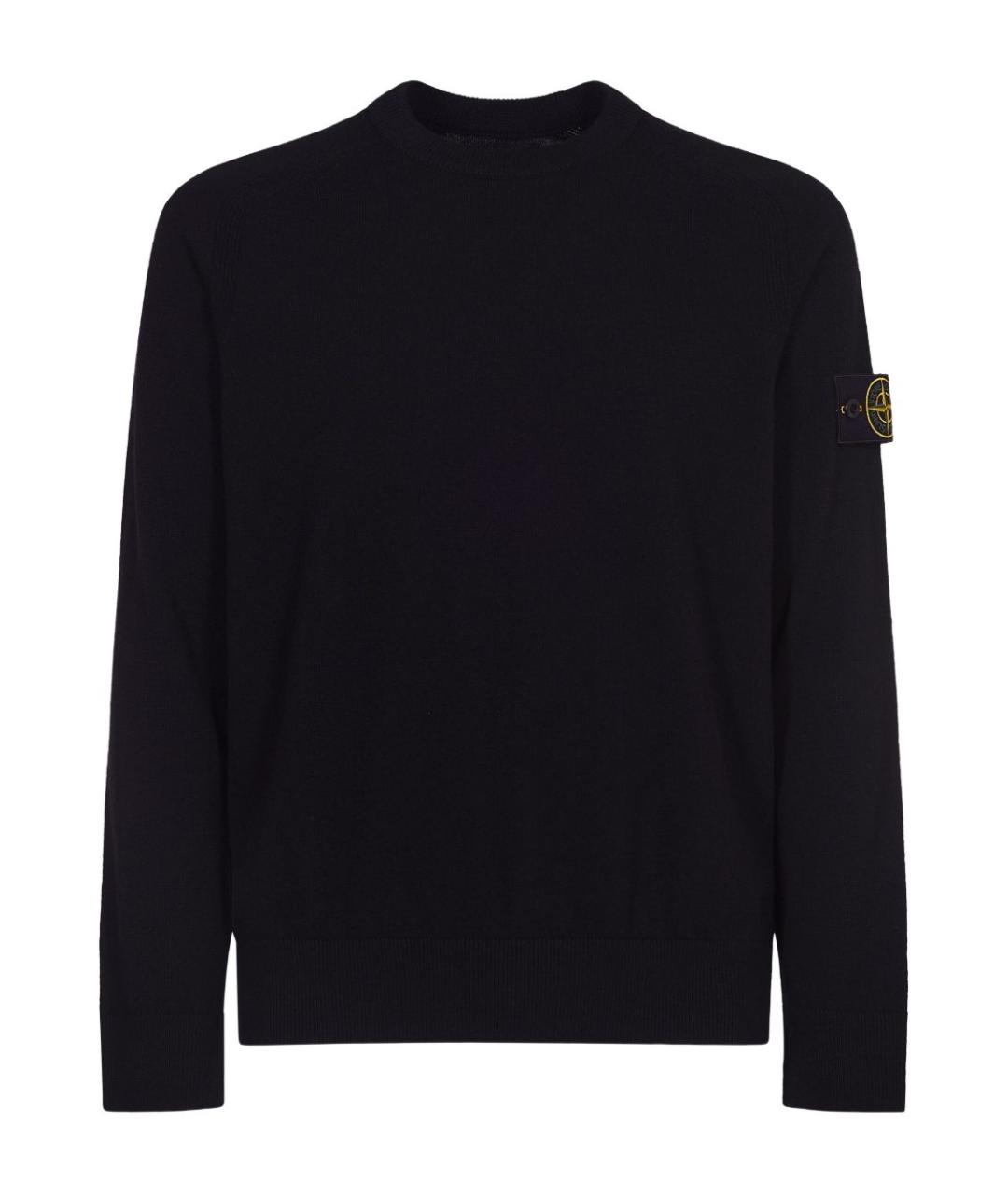 STONE ISLAND Черный шерстяной джемпер / свитер, фото 1