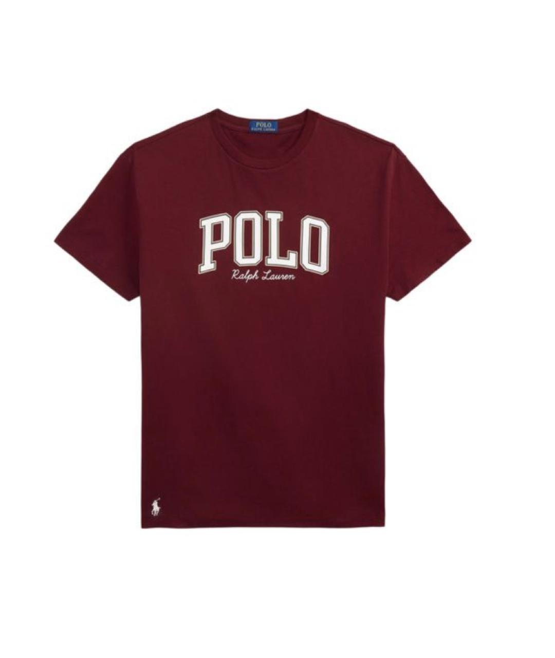 POLO RALPH LAUREN Бордовая хлопковая футболка, фото 1