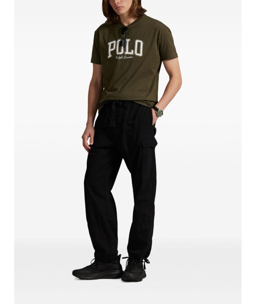 POLO RALPH LAUREN Зеленая хлопковая футболка, фото 2