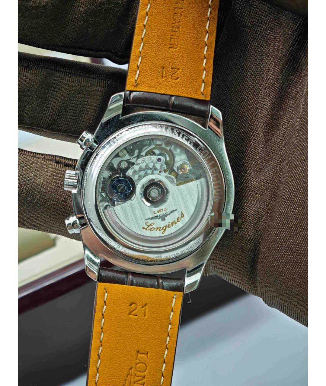 LONGINES Белые металлические часы, фото 3