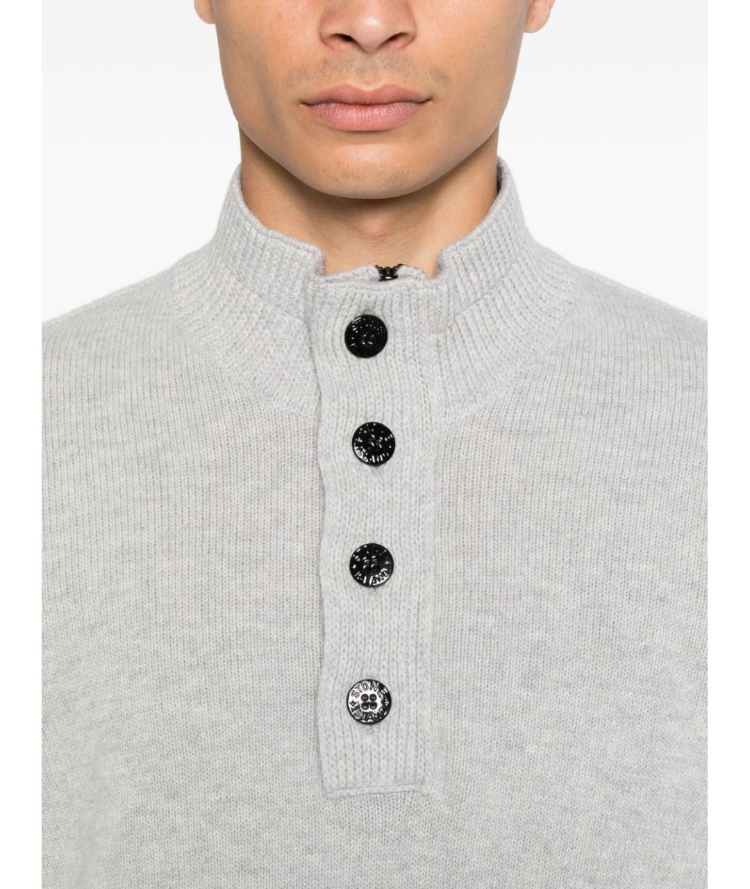 STONE ISLAND Серый шерстяной джемпер / свитер, фото 5