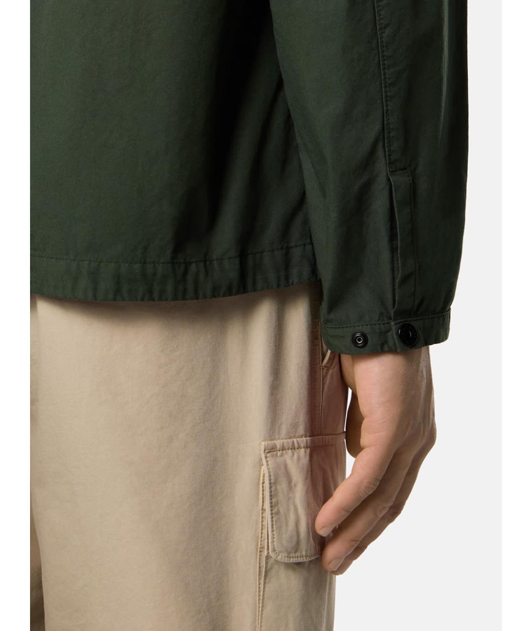 STONE ISLAND Зеленая хлопковая куртка, фото 5