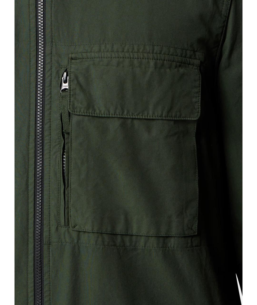 STONE ISLAND Зеленая хлопковая куртка, фото 4