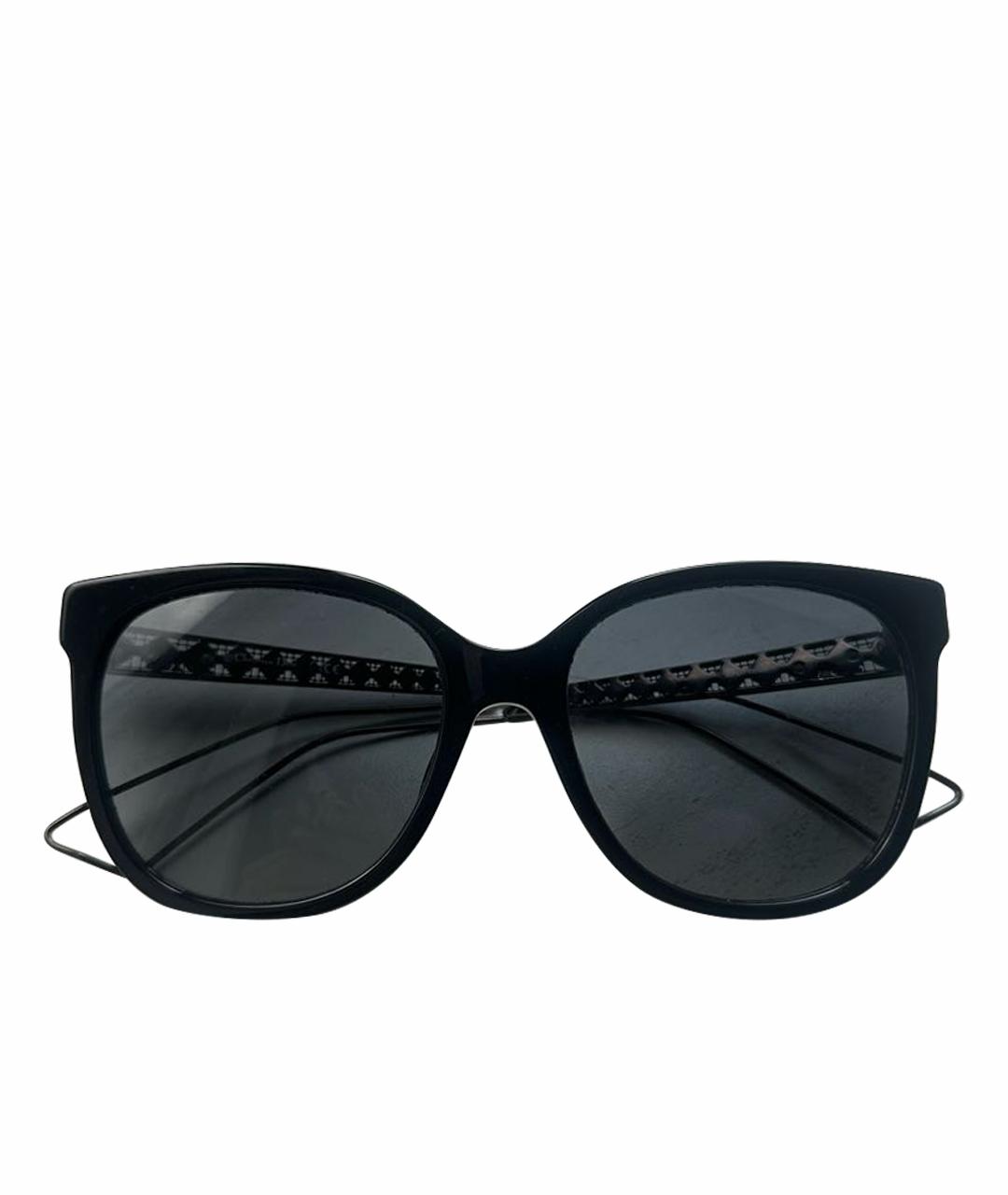 CHRISTIAN DIOR Черные пластиковые солнцезащитные очки, фото 1