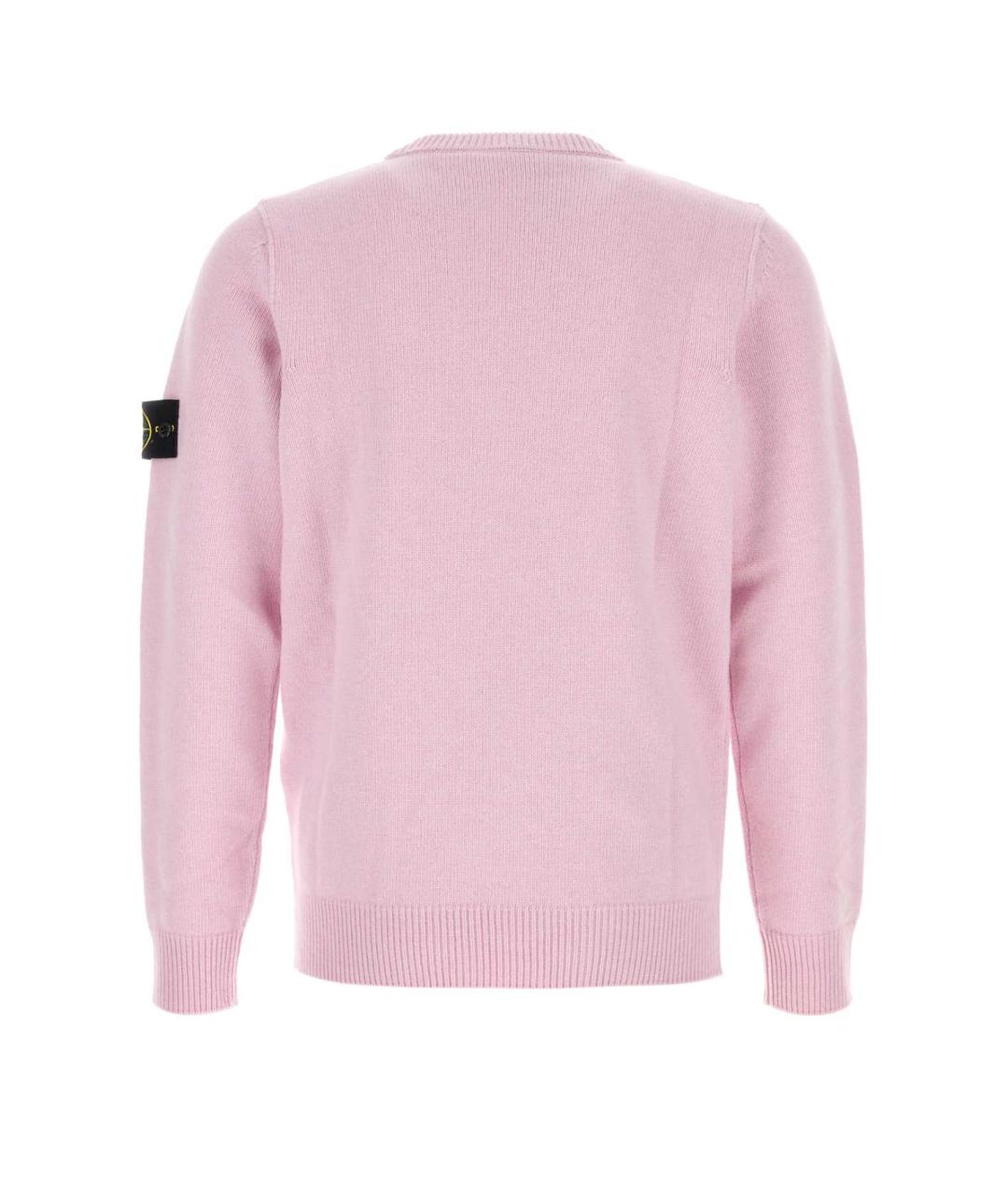 STONE ISLAND Розовый шерстяной джемпер / свитер, фото 2