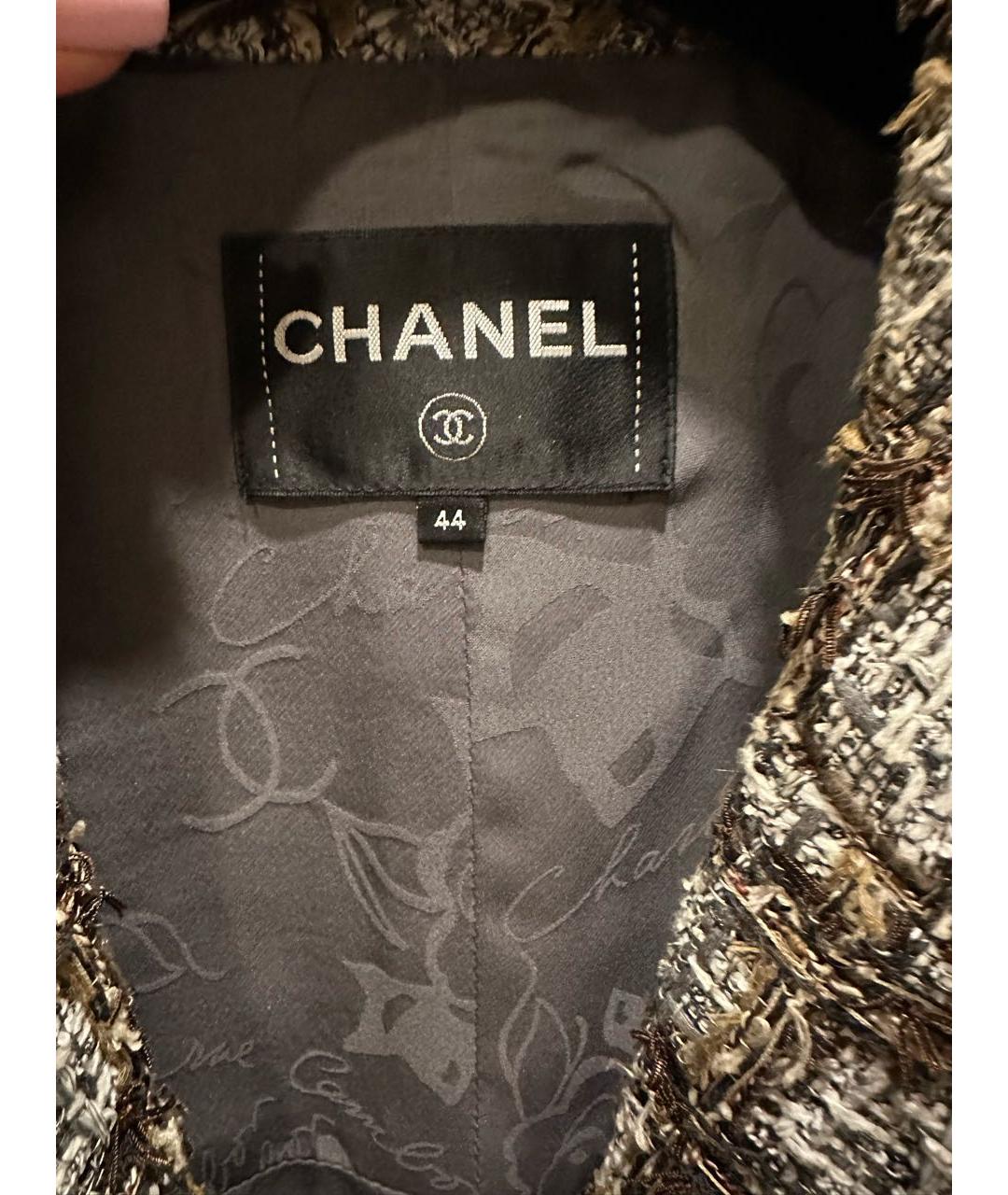 CHANEL Твидовый жакет/пиджак, фото 3