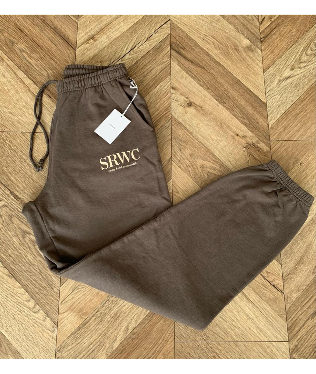 SPORTY AND RICH Серые хлопковые спортивные брюки и шорты, фото 3