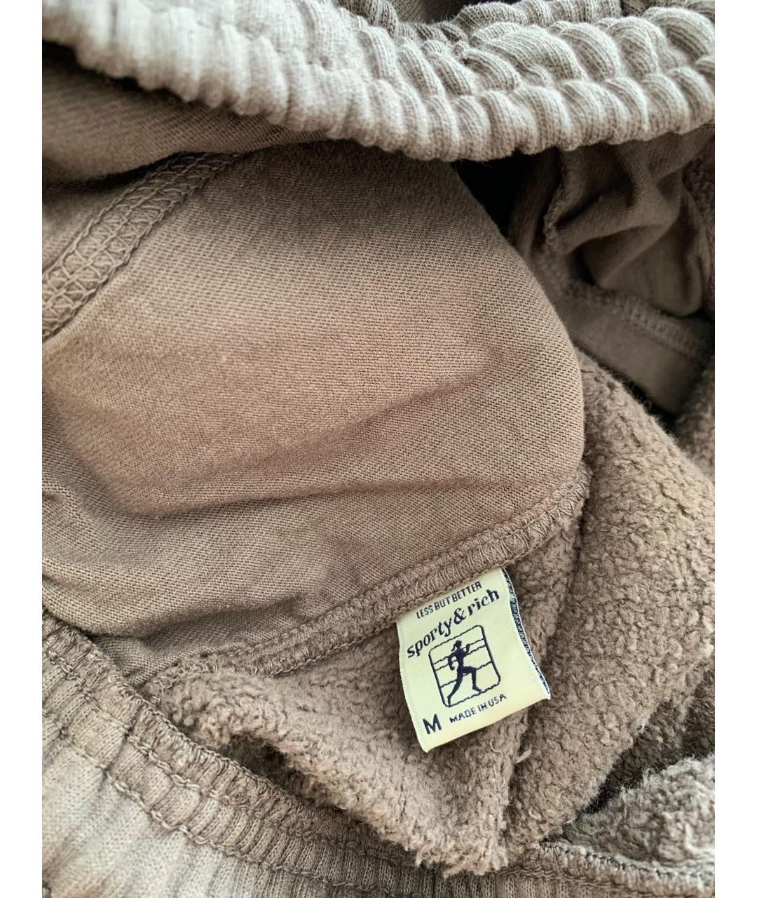 SPORTY AND RICH Серые хлопковые спортивные брюки и шорты, фото 5