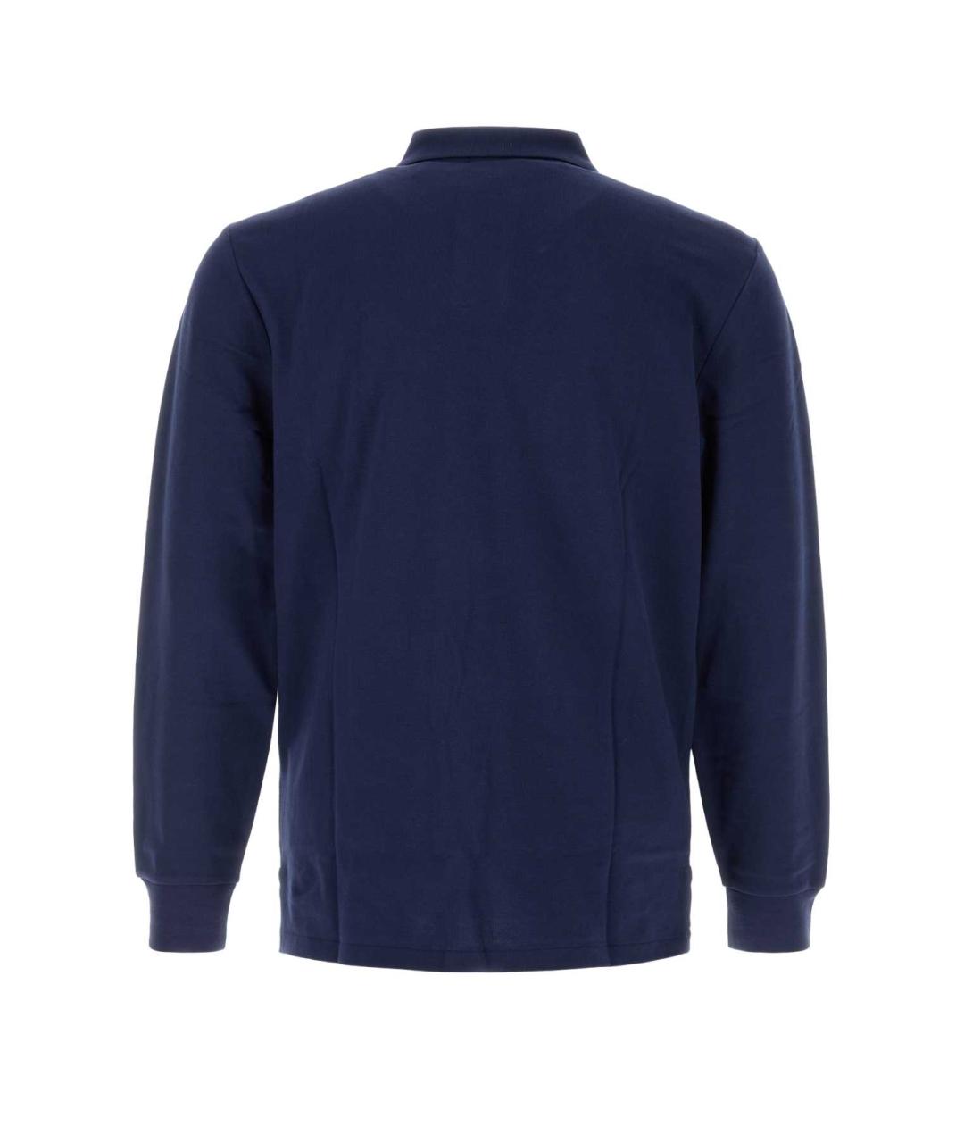 POLO RALPH LAUREN Темно-синее поло с длинным рукавом, фото 2