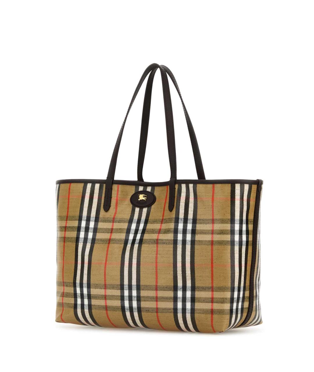 BURBERRY Бежевая хлопковая сумка тоут, фото 2